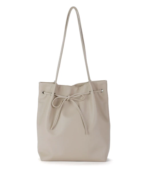 蝴蝶結單肩袋 - 白色